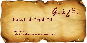 Gutai Árpád névjegykártya
