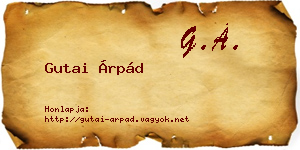 Gutai Árpád névjegykártya